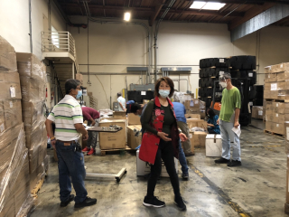 2021 9/18 Warehouse sorting for St Kitts and Haiti