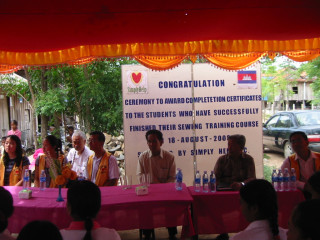 2008-08-18 Cambodia Sewing Student Graduates