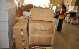 2013-2-23 Loading Container to El Salvador Senior Center