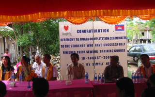 2008-08-18 Cambodia Sewing Student Graduates