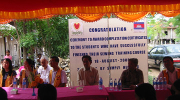 2008-08-18 Cambodia Sewing Student Graduates