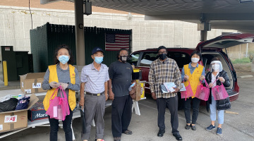 2021 8/10 Distribution for  parking lot homeless